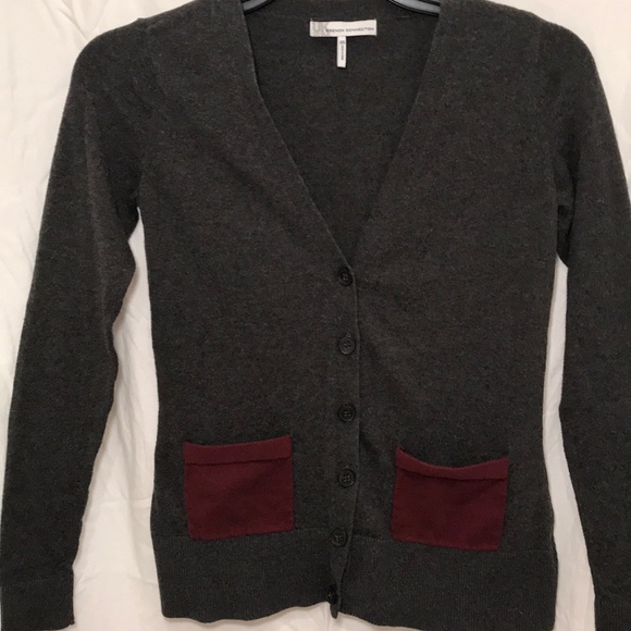 French Connection Sweaters - French Connection - Charcoal Heather/Mahogany